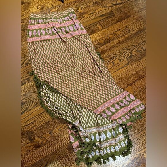 Raga Avah Tassel Trim Slit Maxi Skirt - Picture 2 of 4